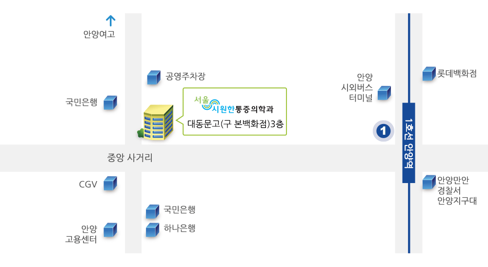 안양점 오시는 길
